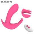 SacKnove Sex USB Wearable Double Tease Stimulation G Spot 10 Speed Remote Wireless Anal Vagina Egg Vibrator Vibrating Panties